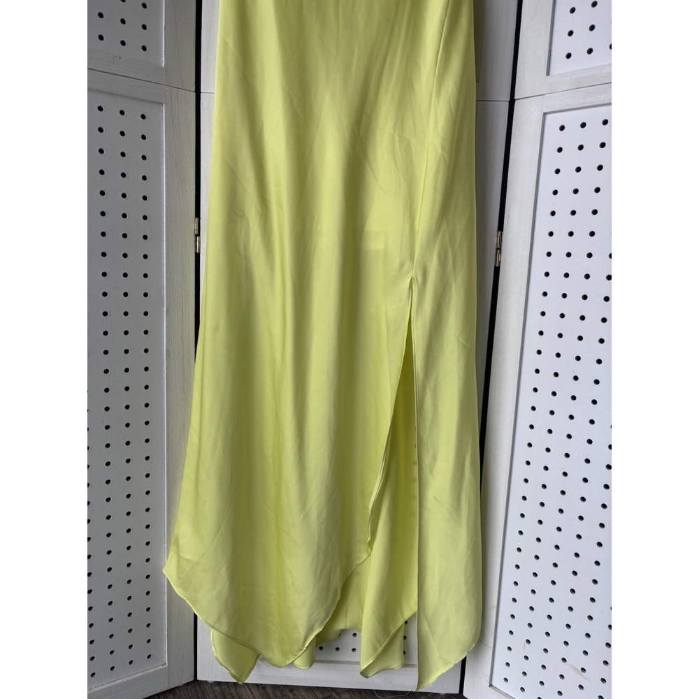 NWT $108 Express Maxi Slip Dress Yellow Women's XS Spaghetti Strap - Picture 5 of 13